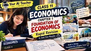 📚Class 11 Economics Chapter 1 🔥 Rapid Revision | Foundation of Economics | One Shot