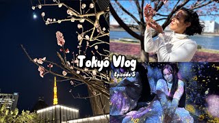 Tokyo Vlog 5 - Haikyuu!! Anime Cafe, Cherry Blossoms, and teamLab Borderless (Day 6 & 7)