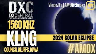 1560 | KLNG | Council Bluffs, IA | 2024 Solar Eclipse | 816 miles by DX Central 58 views 1 month ago 27 seconds