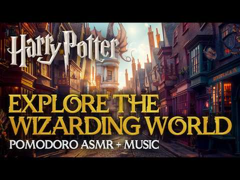 ✨ Study Session: WIZARDING WORLD ✨ Harry Potter Pomodoro, Hogwarts ASMR Productivity Pomodoro Timer