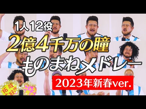【2億4千万の瞳ものまねメドレー】1人12役のものまねで歌ってみた～2023年新春ver.～【神奈月】