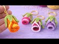 🧶 Yeni Başlayanlar İçin Çiçek Anahtarlık | Beginner Crochet Flower Keychain