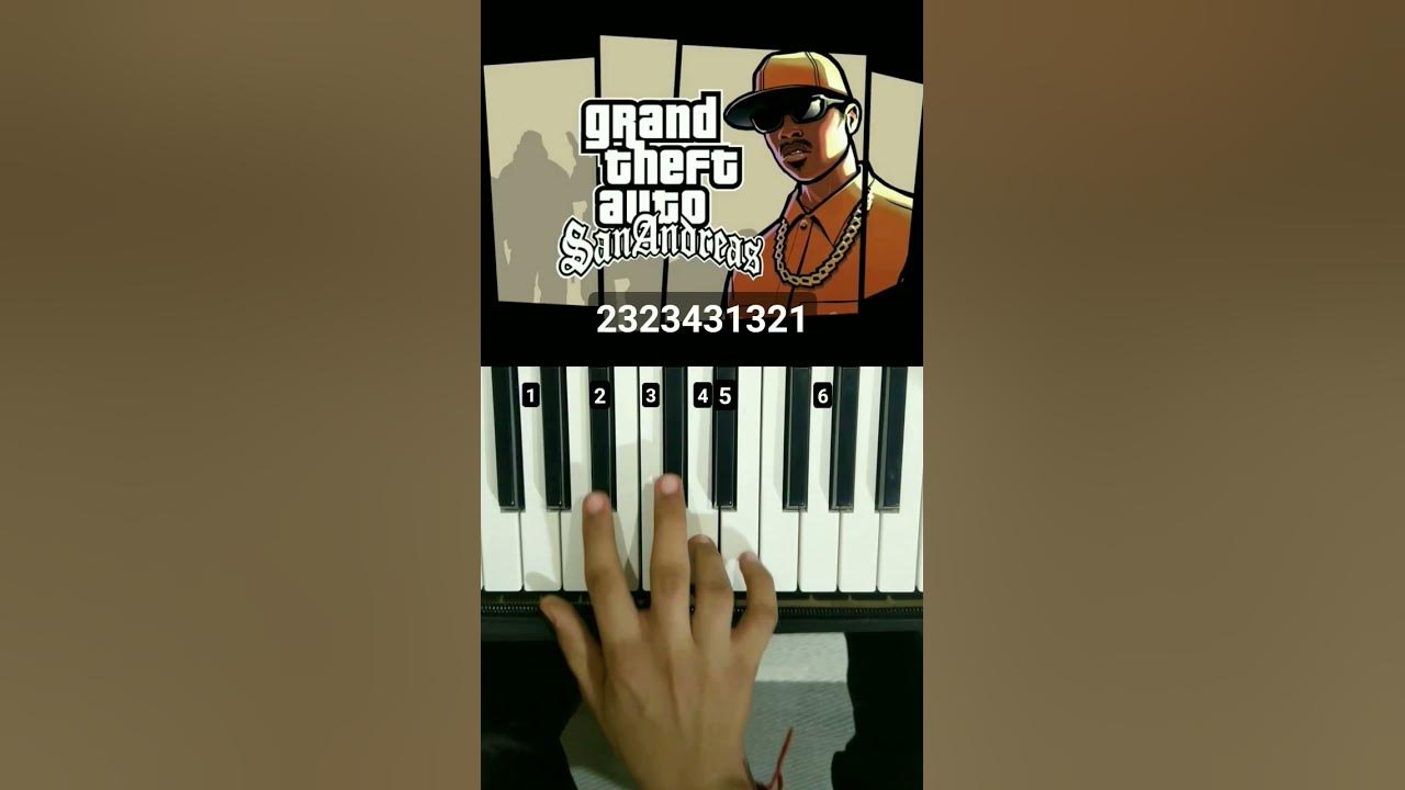 GTA San Andreas Theme Song | Piano Tutorial | #pianolessons #pianotutorial #gtasanandreas #shorts