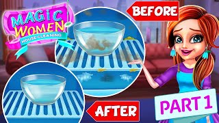 Angelina & Veronica Magic House Story || Cleaning Tricks Part #1 || Clean Your House in Magic House screenshot 5