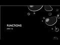 Functions
