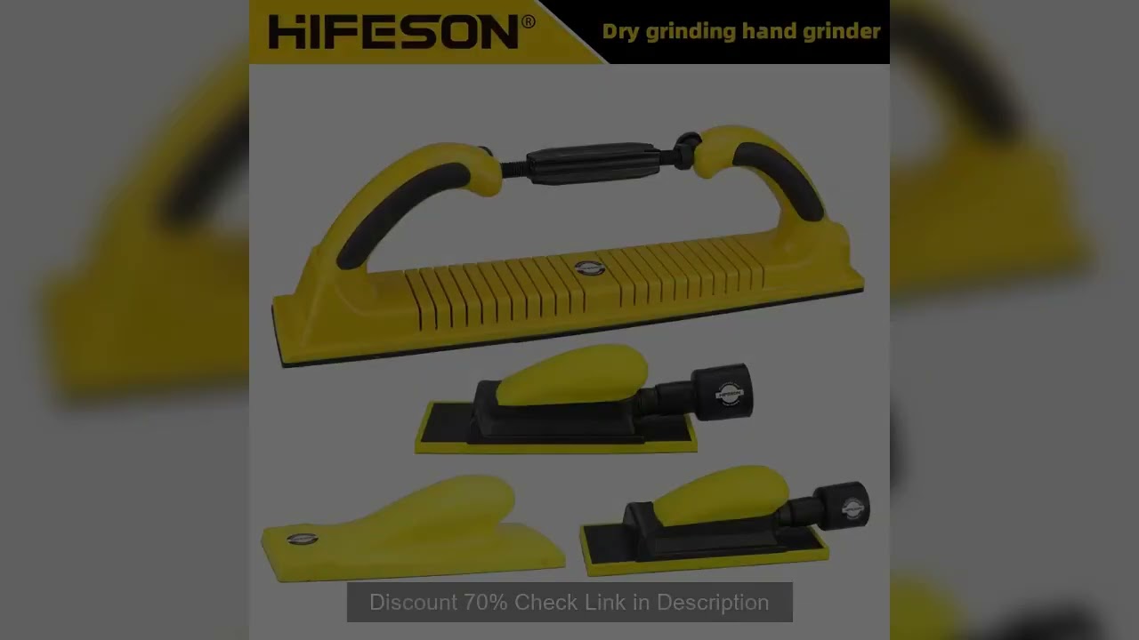 HIFESON Handheld Sander Manual Sandpaper Tool Sanding Block Dust Extraction Hand Polisher Grinding M