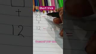 Short trick 🤔#mathstricks #shorttrick #mathsab70#subtractiontrikcs #subtraction