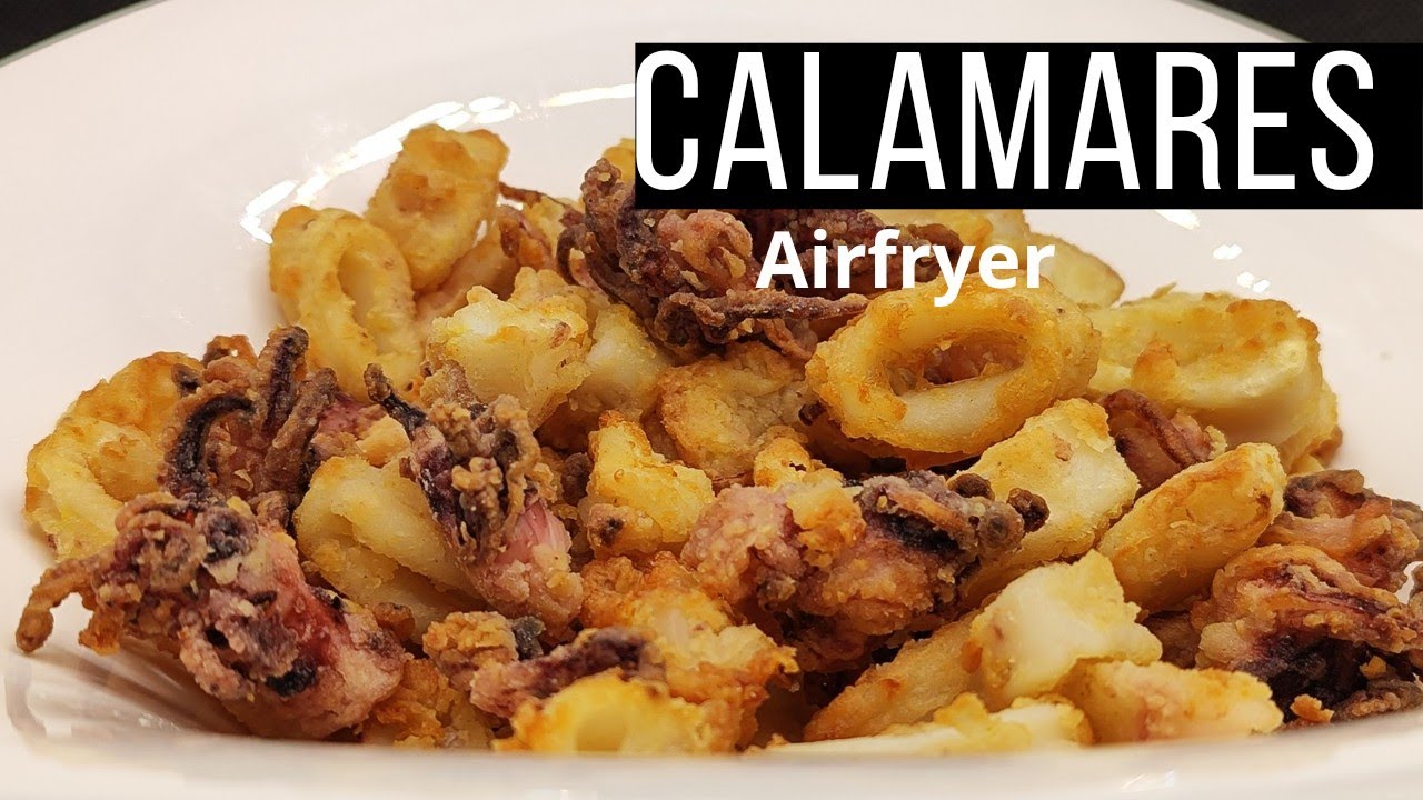 CALAMARES FRITOS EN FREIDORA DE AIRE 🦑🦑| Receta fácil y deliciosa