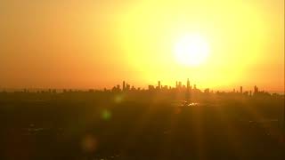 Sunrise in Chicago on Wednesday, May 08