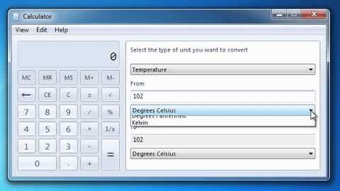 Windows 7 - Using the calculator