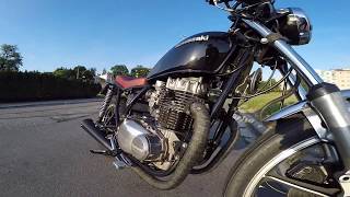 Kawasaki KZ440 Cafe Racer (No music, just engine sound!)