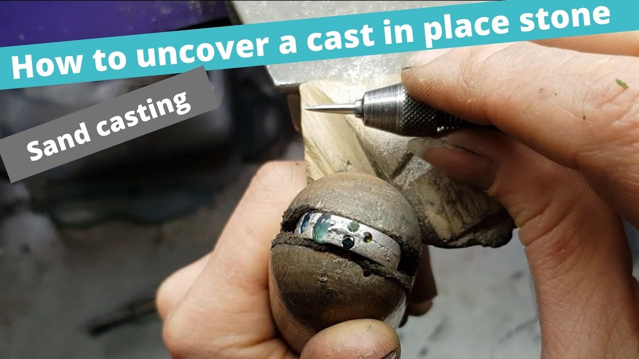 How to expose a cast in place sapphire - engraving tools - sand casting ...