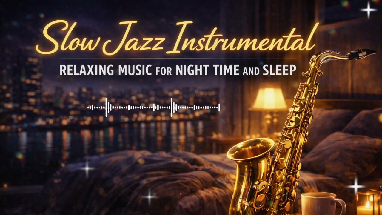 Slow Jazz Instrumental – Relaxing Music for Night Time & Sleep