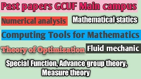 BS Math semester 8 MSc Math semester 4 Past papers GCUF Main campus affiliated colleges
