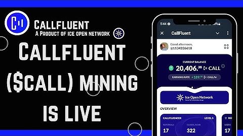 Callfluent Mining Is Live | How To Mine $CALL Token On Telegram | Ice Open Network Ecosystem