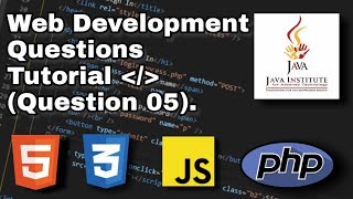 Web Development Questions Tutorial (Question 05).
