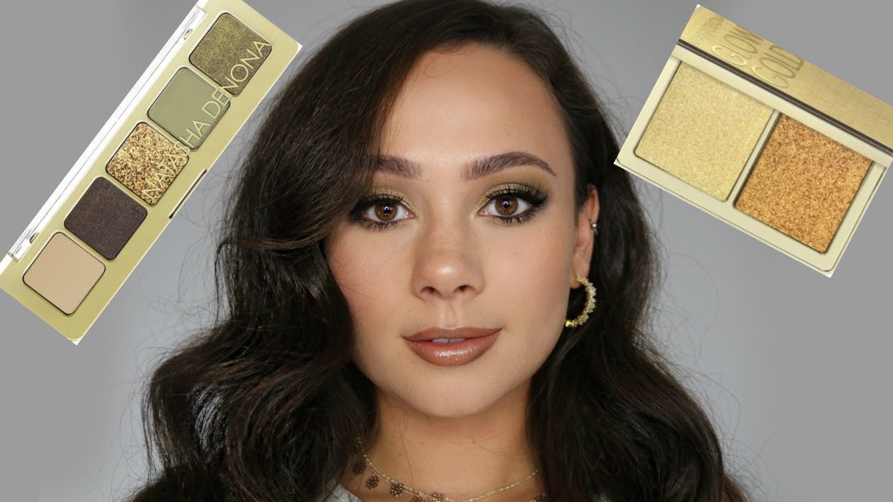 Natasha Denona Mini Gold Eyeshadow Palette & Gold Highlight Duo | Review, Swatches & - YouTube