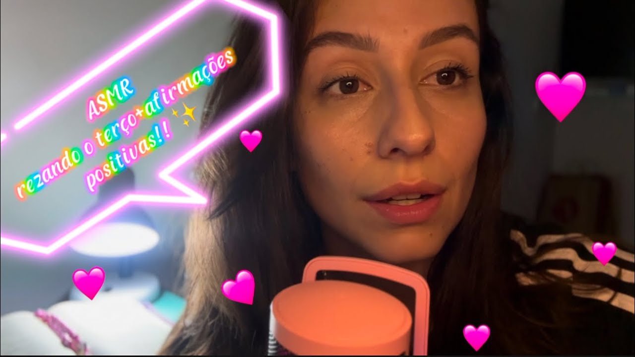 ASMR REZANDO O TERÇO + AFIRMAÇÕES POSITIVAS PRA VOCÊ FICAR COM SONINHO 😴🩷