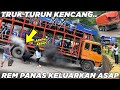 DALAM BAHAYA !!! Rem Truk Panas Sopir Langsung Minta Ganjal, Truk Turun Kencang di Sitinjau Lauik