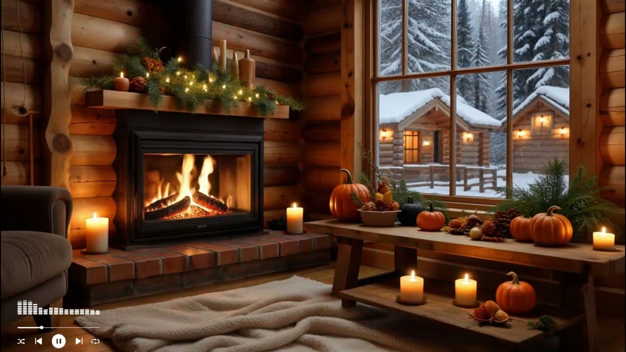 [playlist - 57] Cozy Fireplace Ambience 🔥 Lofi Chill Study Session 🌙