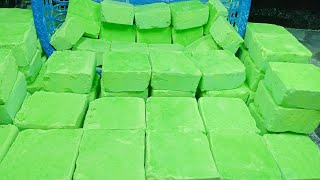 Parrot colour Extra Soft Gym Chalk Blocks Mass Crush | Relaxing | Satisfying | ASMR  screenshot 2