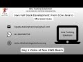Java Full Stack Developer Day 1 Video on 18th November 2025