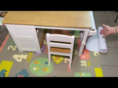 Melissa and Doug Wooden Table and Chairs For Kids - Natural