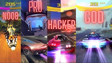 Asphalt 8 Noob vs Pro vs Hacker vs God