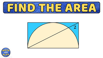 calculate the blue area | area rectangle | area semicircle