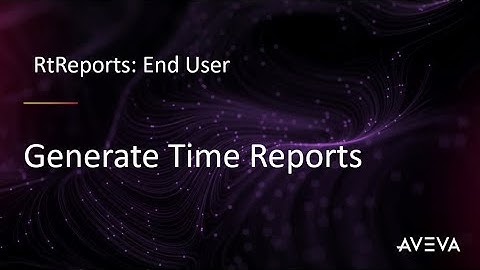 RtReports End User - Generate Time Reports
