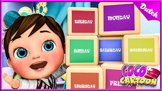 Video thumbnail of "📅🎵 7 Days of the Week! 🌈✨ Fun and Educational Song for Kids | Coco Cartoon School Theater"