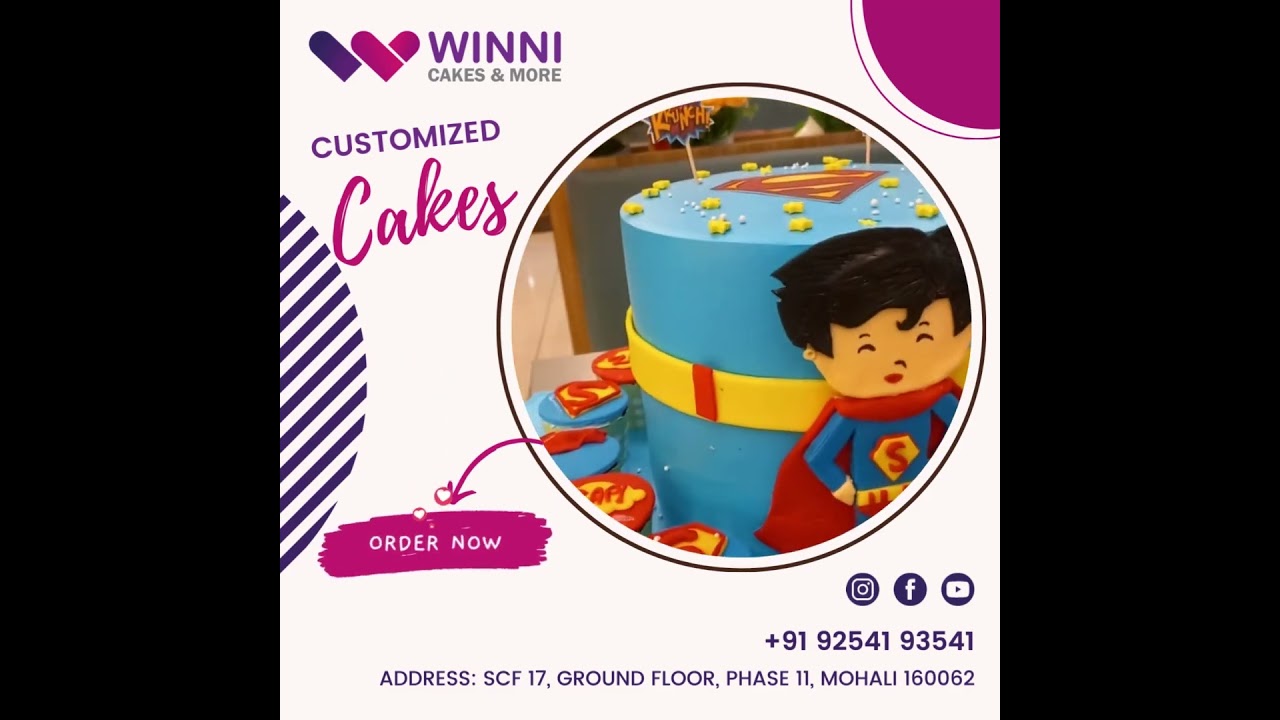 All types of Customized Cakes, Bakery items & Gift items available here 
