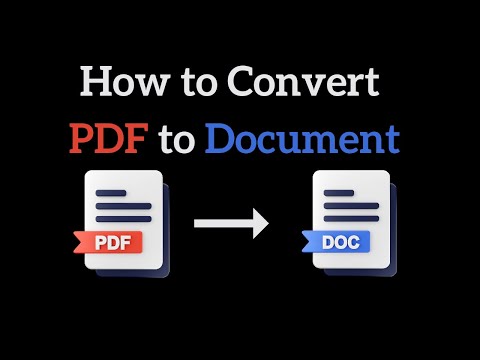 How to convert PDF to Word for free
