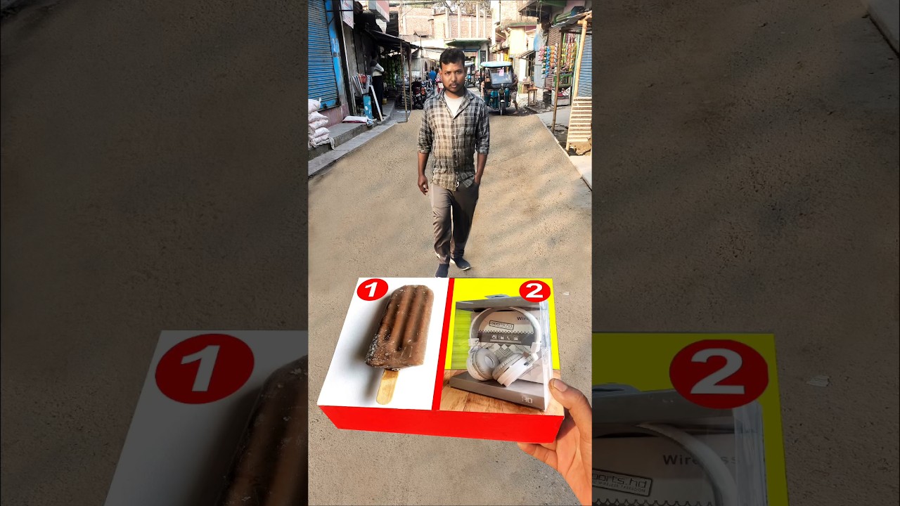 WOW ICE-CREAM🤩🤓or Wireless Headfone😉🎁Choose any one😂Wait for end 