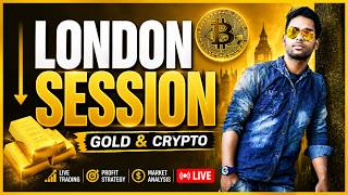 LIVE Trading Now 🚀 | London Session Gold & Crypto Strategy | MM Algorithm