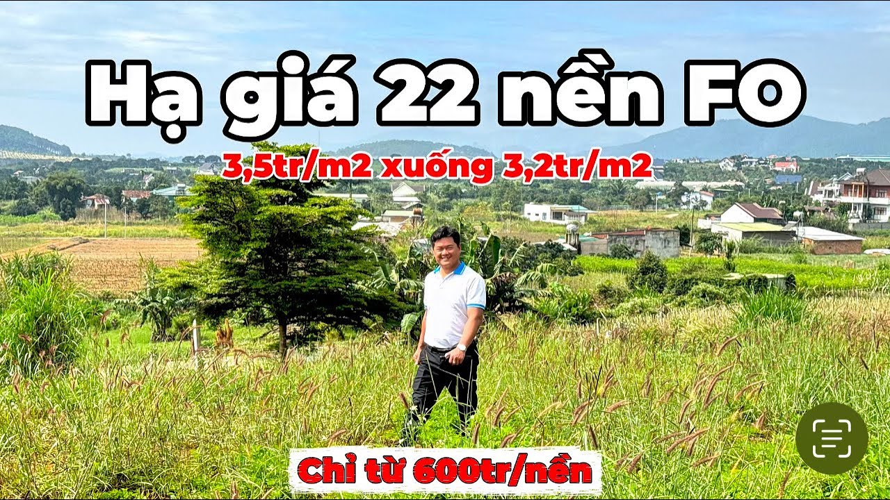 Chủ cần tiền hạ giá 22 nền F0 từ 3,5tr/m xuống còn 3,2tr/m| Đất ven Đà Lạt