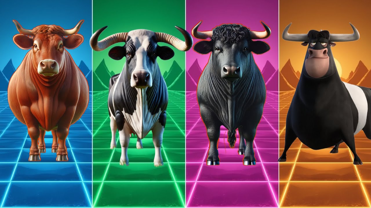 Funny  Cow🐃 🆚Funny BULL🐎🆚Funny Cow🐐🆚Funny Bull🐂🔴Tiles Hop EDM Rush