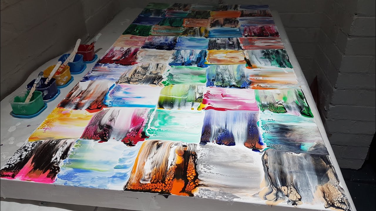 #40 Swiped Patches on 100cm×50cm Canvas