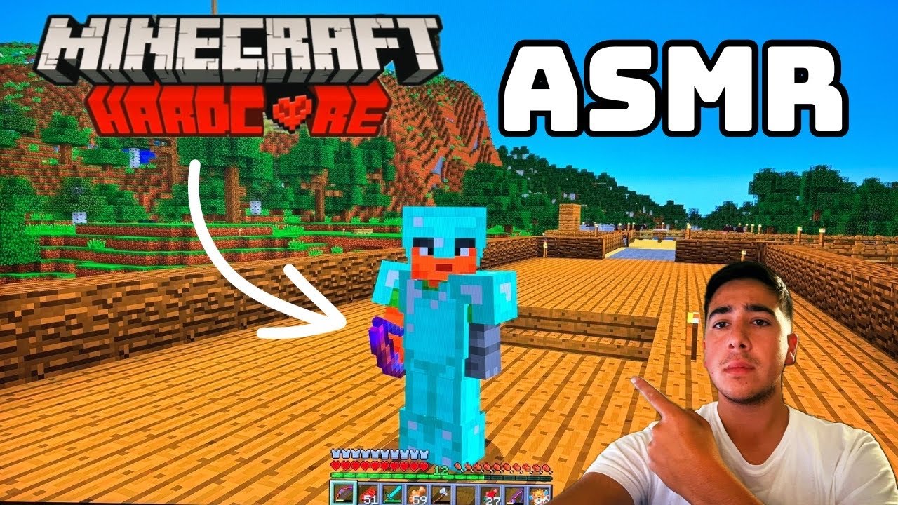 ASMR Minecraft Hardcore / Getting Full Diamond Armor - YouTube