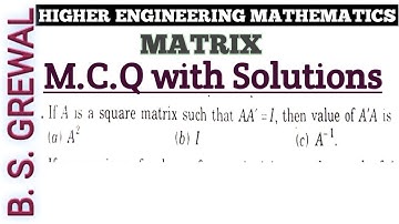 B.S.GREWAL/HIGHER ENGINEERING MATHEMATICS/MCQ