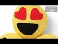 Crochet Heart Eyes Emoji Pillow | EASY | The Crochet Crowd