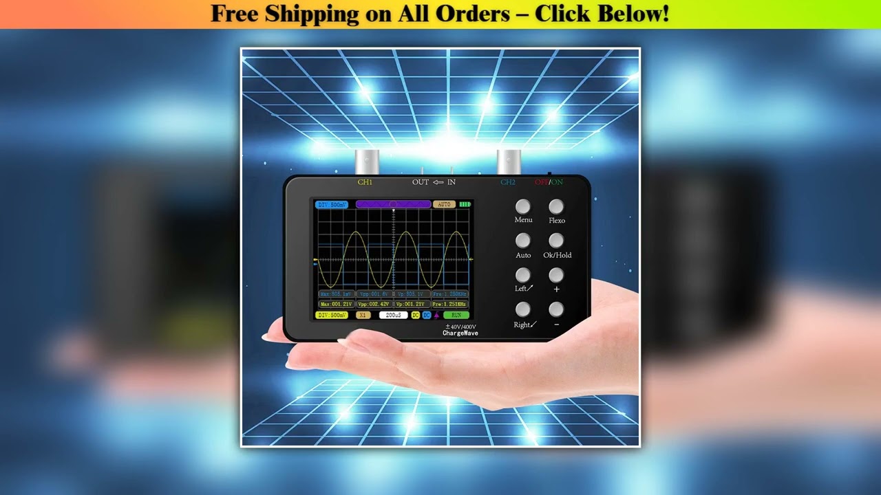 SCO2 Dual Channel Digital AUTO Oscilloscope PWM 50M 10Mhz Sampling Rate 2.5KSa/S