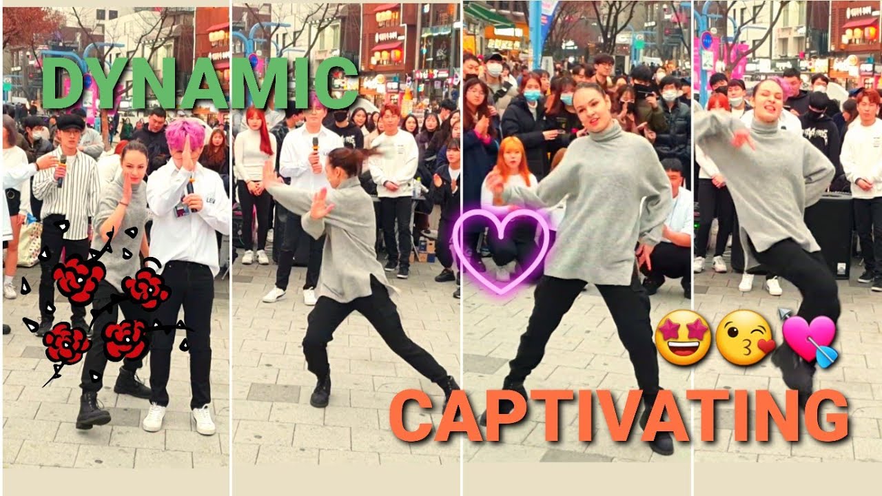 AF SHOW. SPECIAL GUEST. RED SPARK, ALINA. ATEEZ 'WONDERLAND' COVER. ARTISTIC HONGDAE BUSKING.