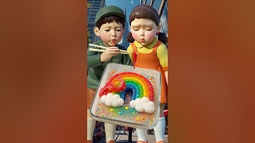 Squid Game AI Edible Slime Rainbow ASMR #squidgame #squidgame2 #ai #asmr