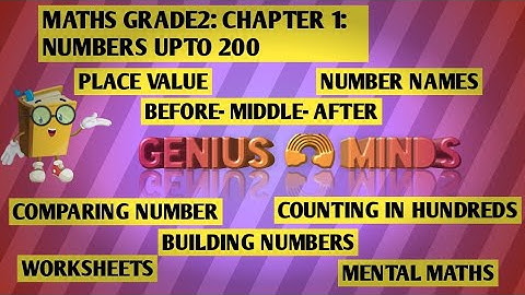 Maths Grade 2: Numbers upto 200/place value, order and comparison, worksheets, Mental maths.