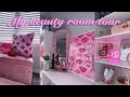 BEAUTY ROOM TOUR ♡ | pink &amp; girly aesthetic