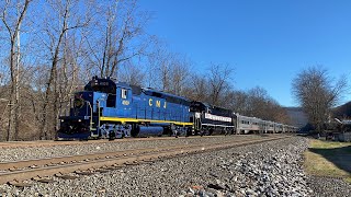 NJ Transit EMD GP40PH-2s #4109 & #4101 Lead The Railmen's Train Towards Harriman, NY (12/2/22)