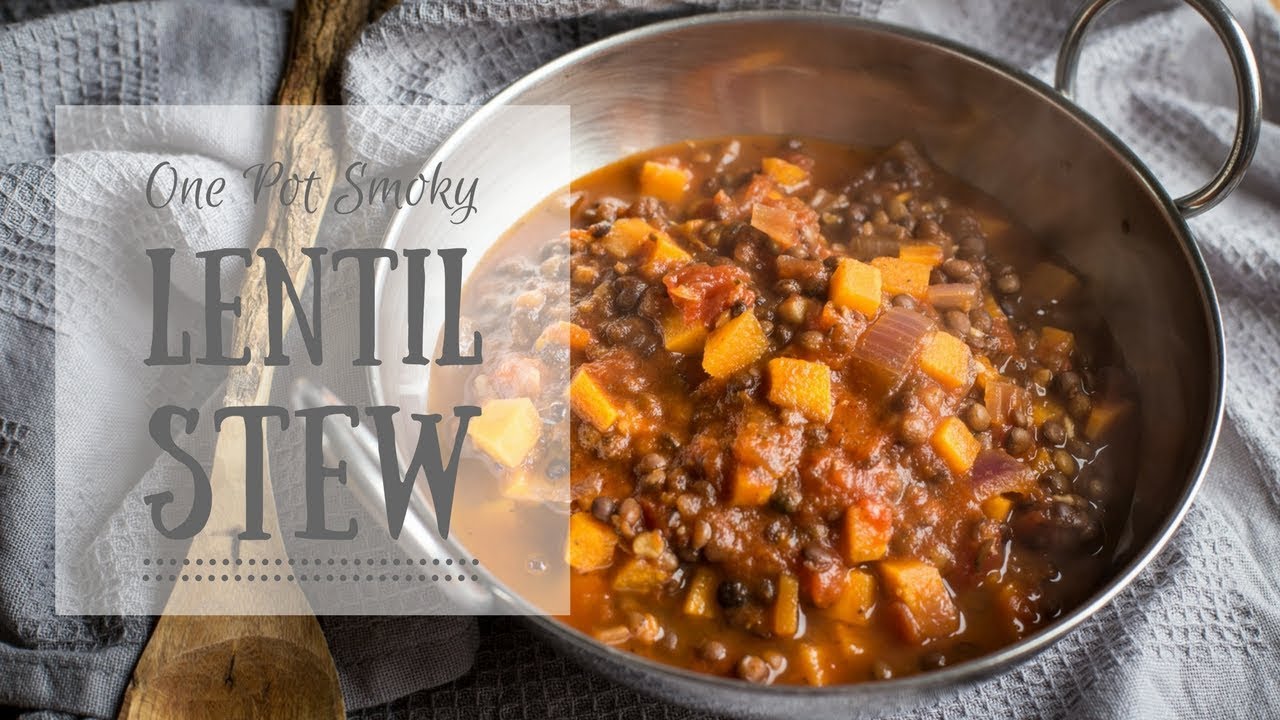 Smoky Vegan Lentil Stew One Pan Vegetarian Campervan & Camping