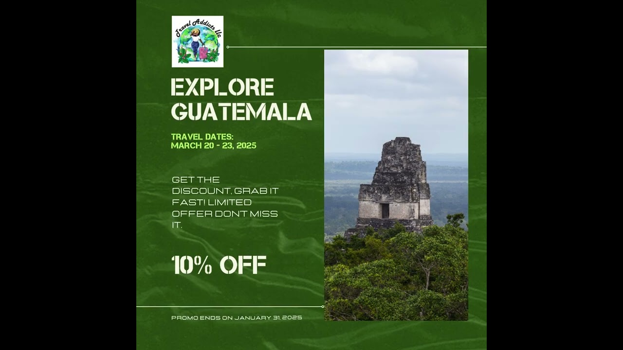 🌎✨ Explore Guatemala with 10% OFF! ✨🌎