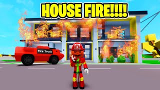 Giant House Fire In Roblox Brookhaven RP